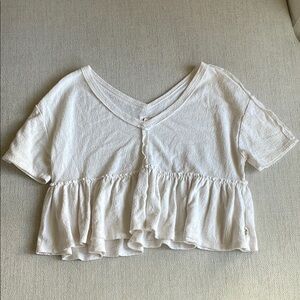 UpWest Flowy Cotton Gauze Crop Top